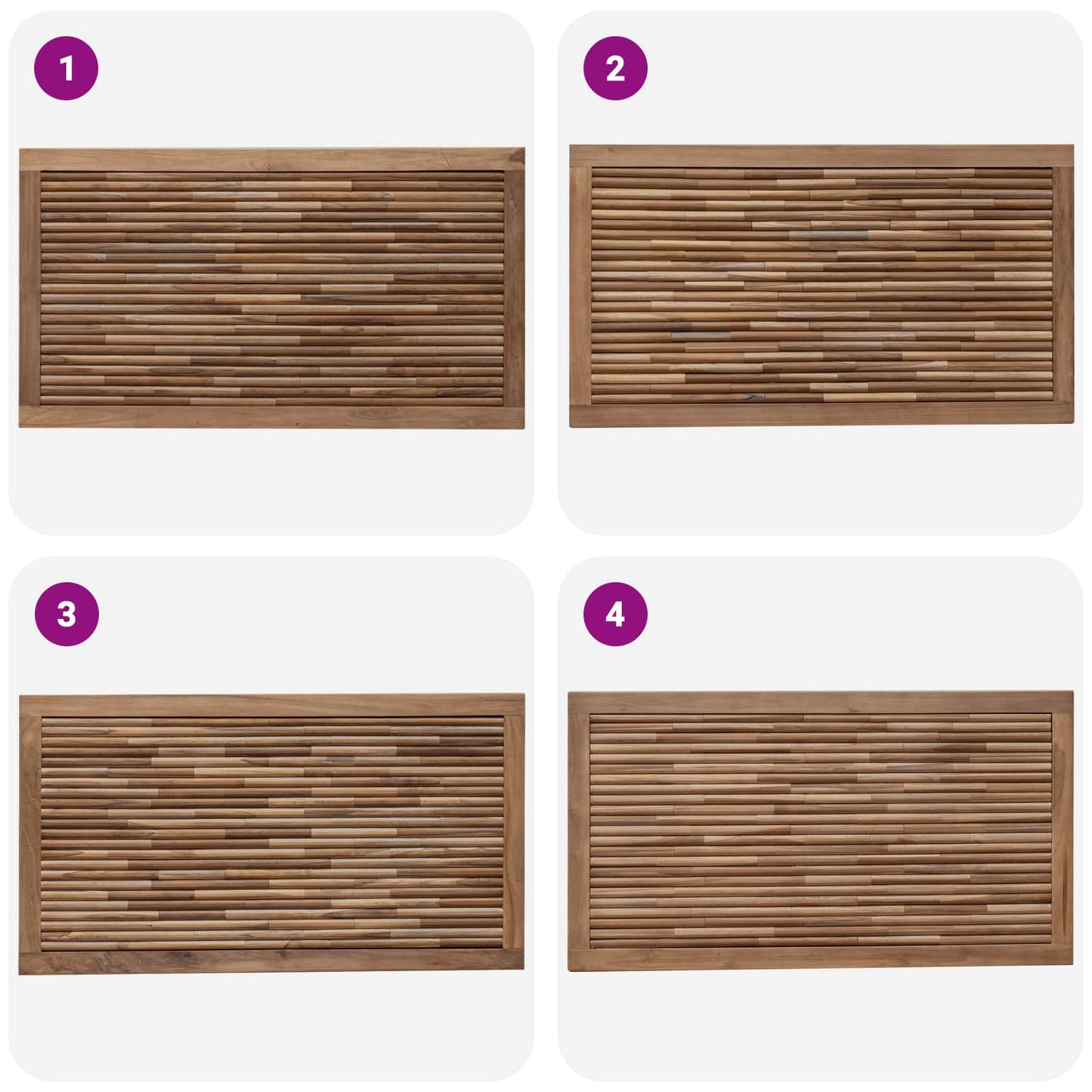 Bed Headboard Natural Solid Teak Wood