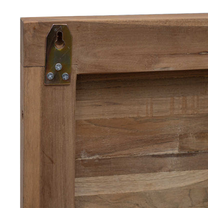 Headboard Wall-mounted Natural 120 cm Solid Teak Wood