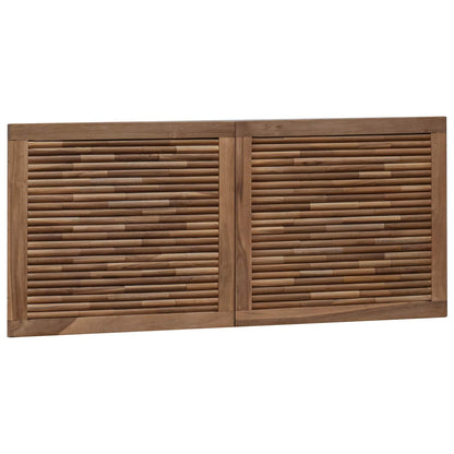 Headboard Wall-mounted Natural 120 cm Solid Teak Wood