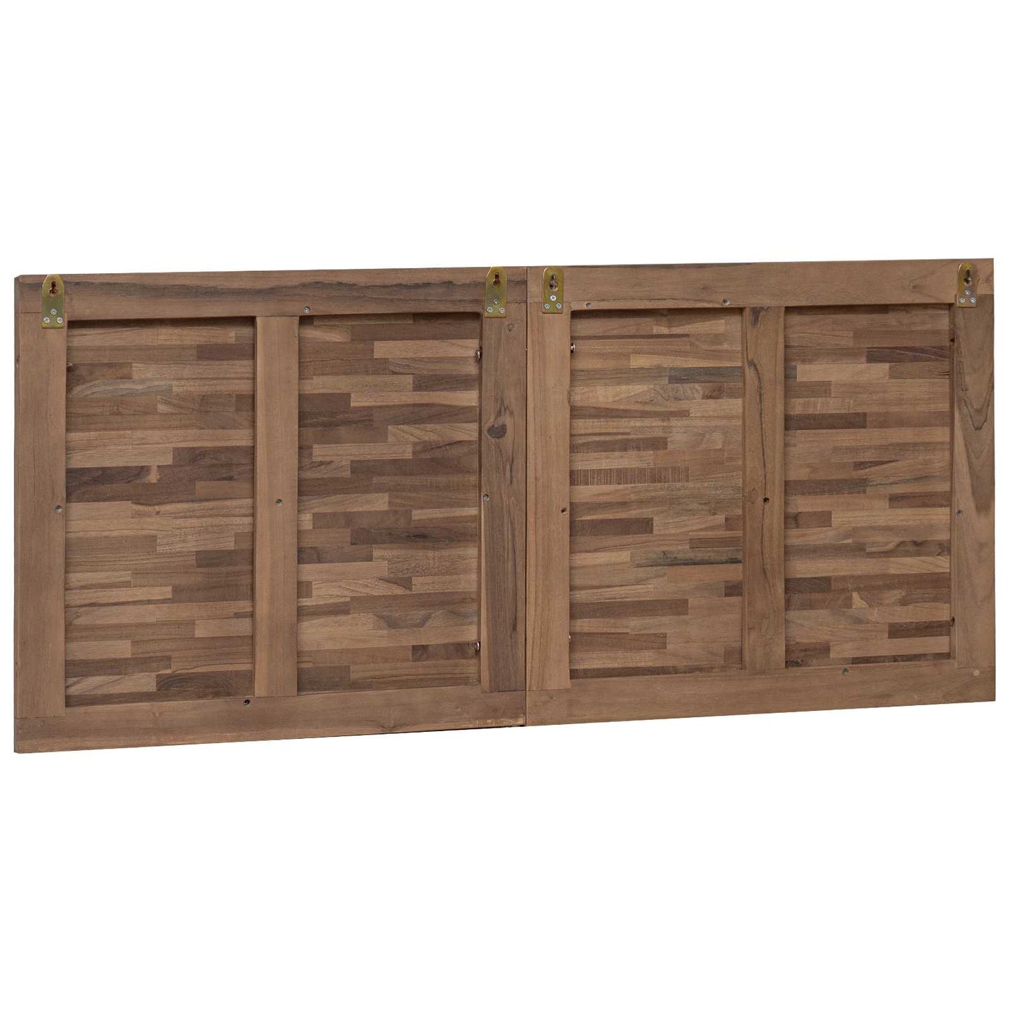 Headboard Wall-mounted Natural 120 cm Solid Teak Wood