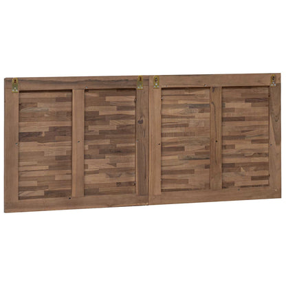 Headboard Wall-mounted Natural 120 cm Solid Teak Wood