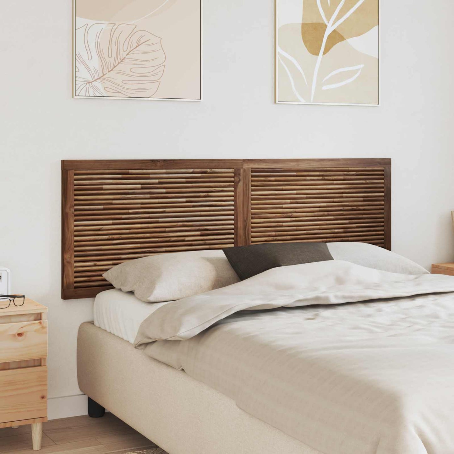 Bed Headboard Natural Solid Teak Wood