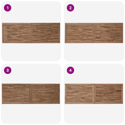 Bed Headboard Natural Solid Teak Wood