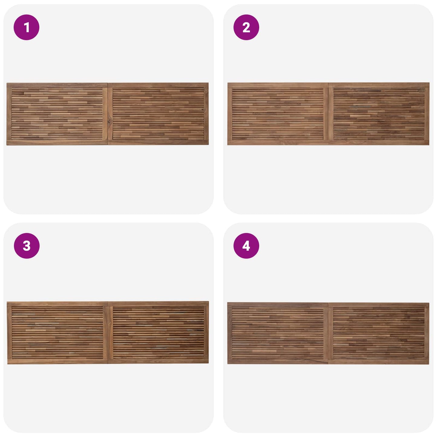 Bed Headboard Natural Solid Teak Wood