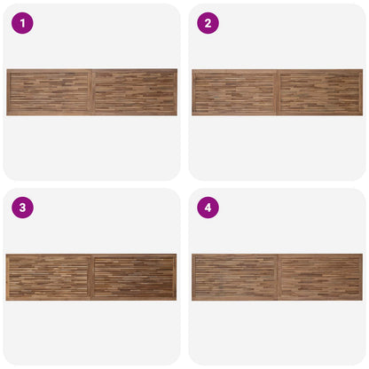 Bed Headboard Natural Solid Teak Wood