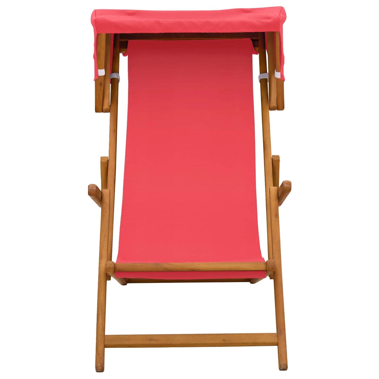 Deck Chair 3 Position Solid Eucalyptus Wood Red