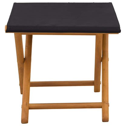 Deck Chair 2 pcs Solid Eucalyptus Wood Black