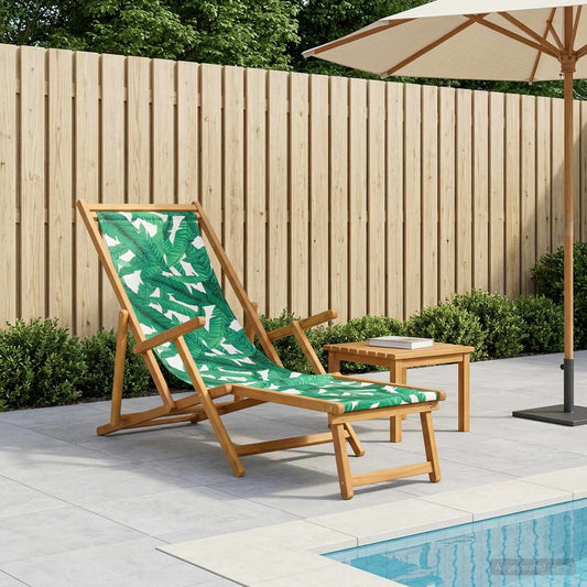 Folding Sun Lounger 3 Position Solid Eucalyptus Wood