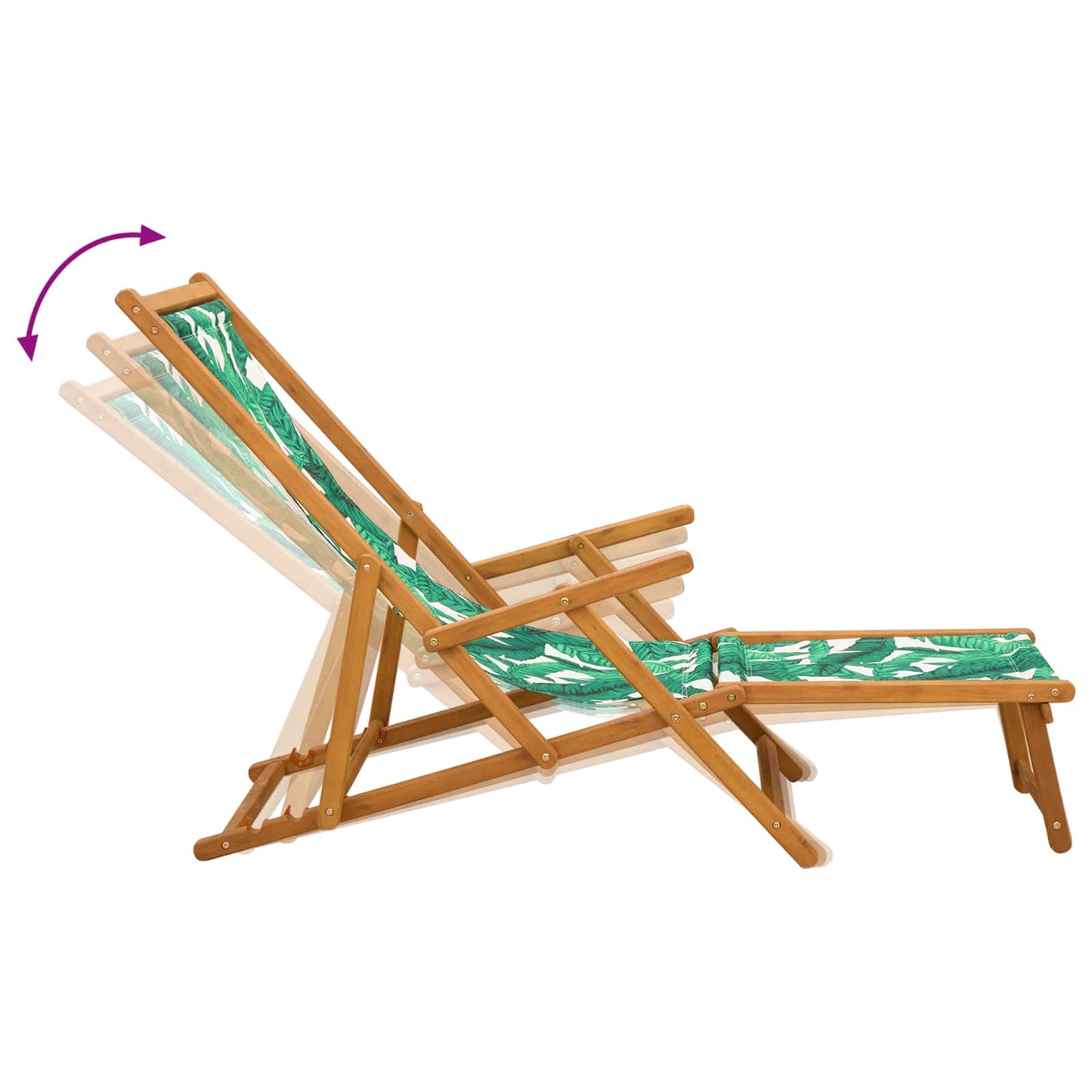 Folding Sun Lounger 3 Position Solid Eucalyptus Wood