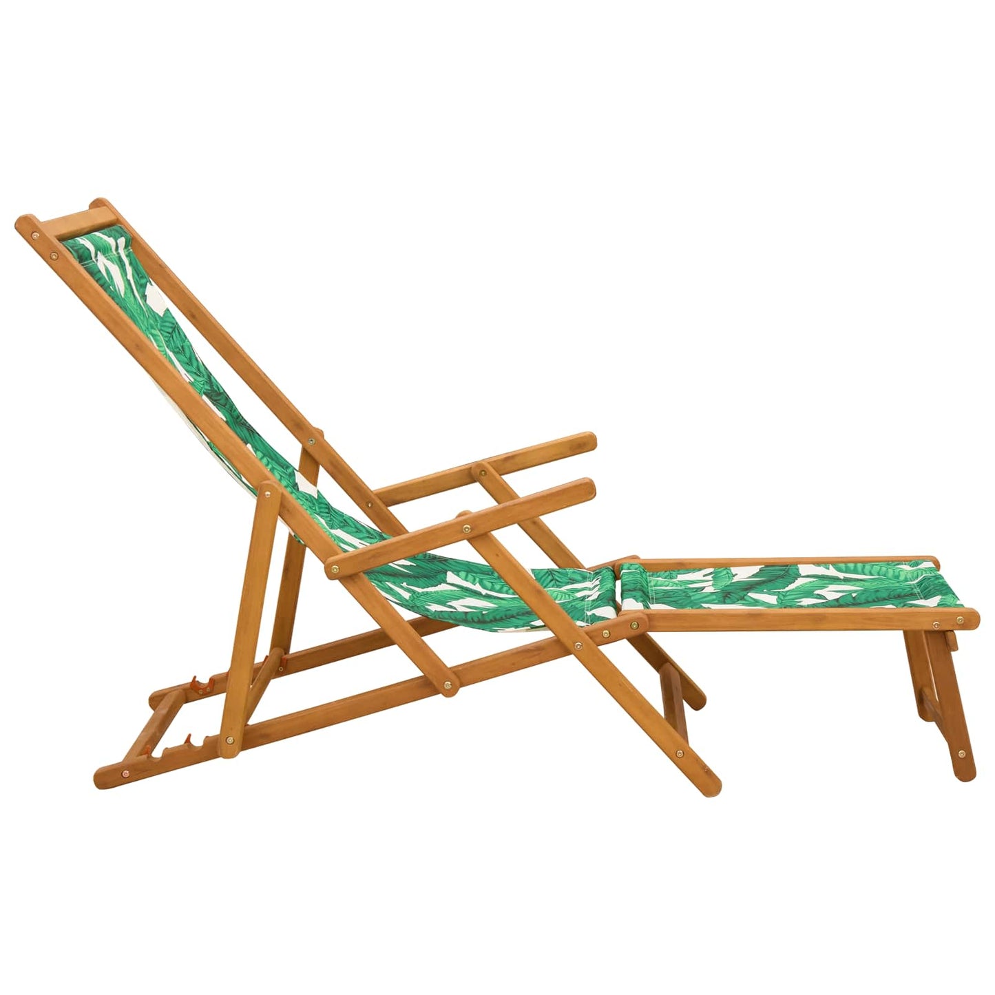 Folding Sun Lounger 3 Position Solid Eucalyptus Wood