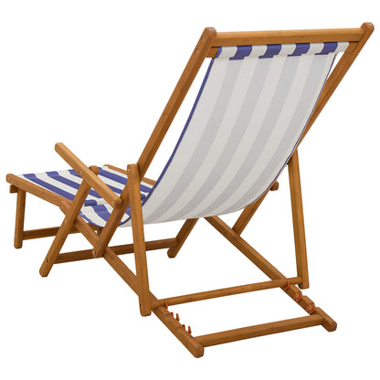 Folding Sun Lounger 3 Position Solid Eucalyptus Wood