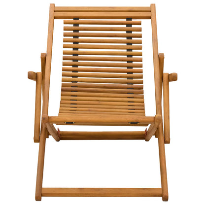Deck Chair 3 Position Solid Eucalyptus Wood Natural