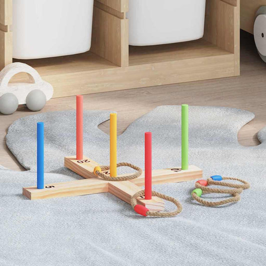 Ring Toss Game Set Nature and Red 41 x 41 x 16 cm