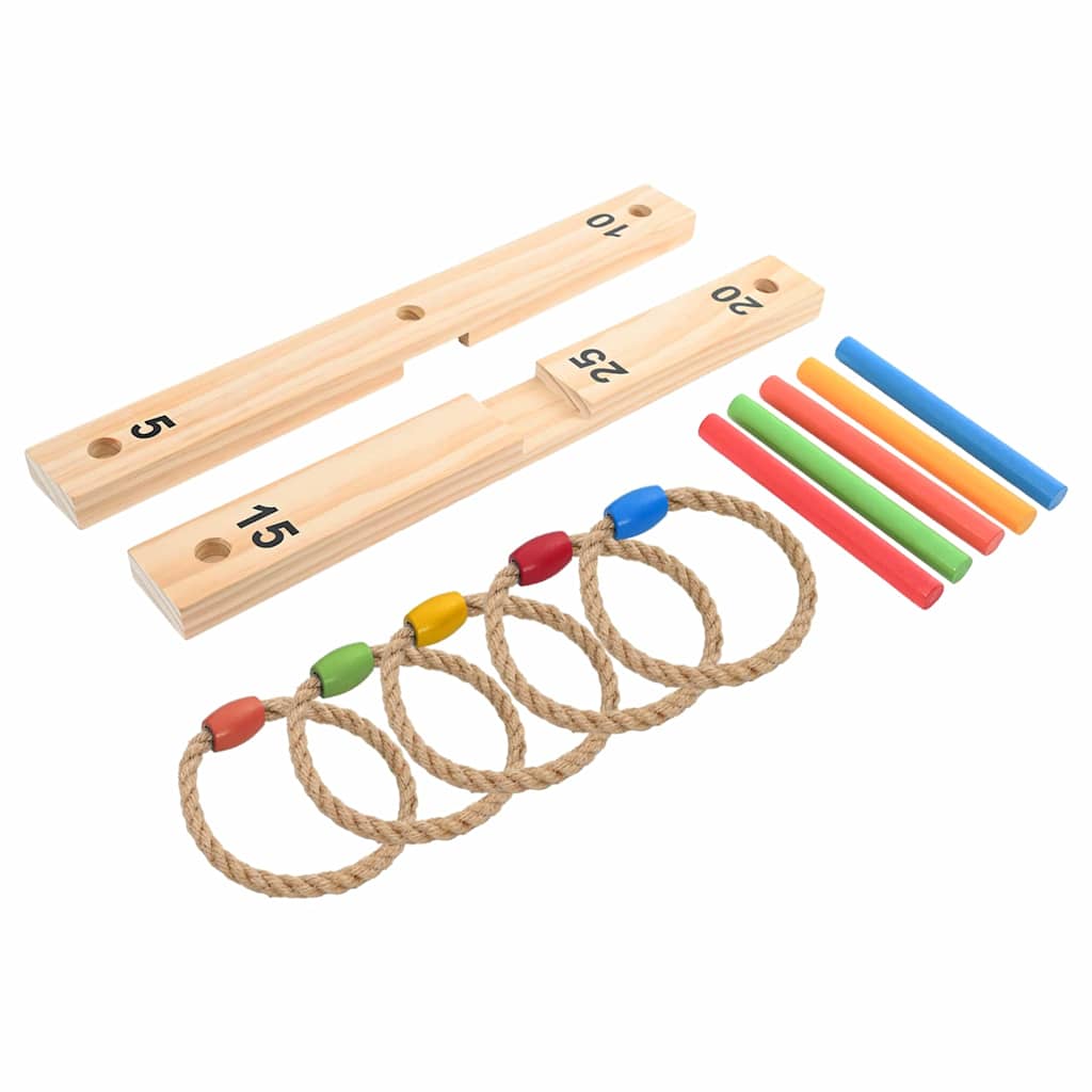 Ring Toss Game Set Multicolour 41 x 41 x 16 cm Solid Pine Wood