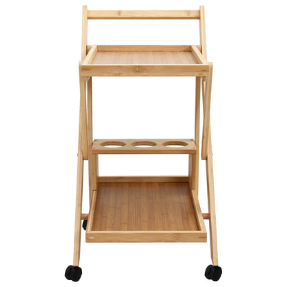 Kitchen Trolley with Wheels Light Brown 65 x 40.5 x 76.5 cm