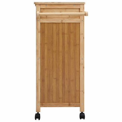 Kitchen Trolley with Wheels Natural 90.5 x 36 x 86.5 cm Bamboo
