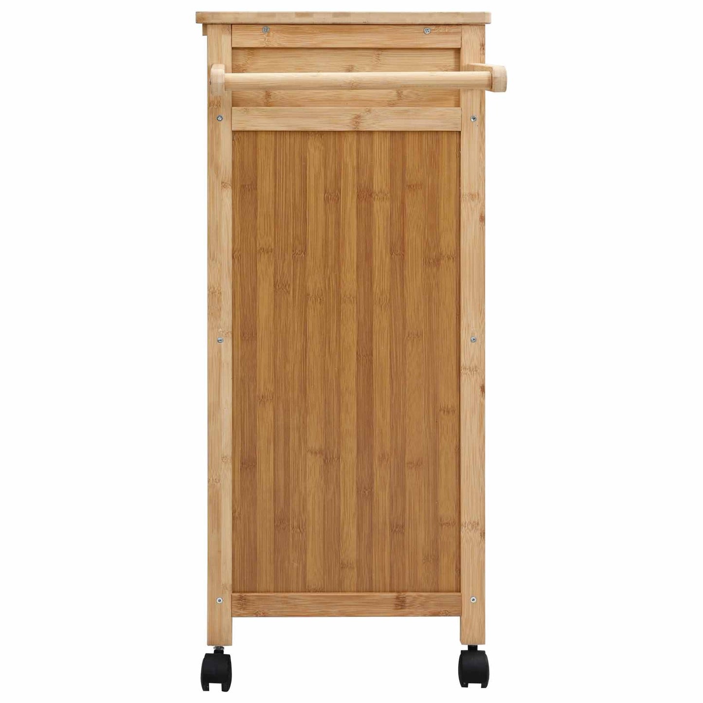 Kitchen Trolley with Wheels Natural 90.5 x 36 x 86.5 cm Bamboo