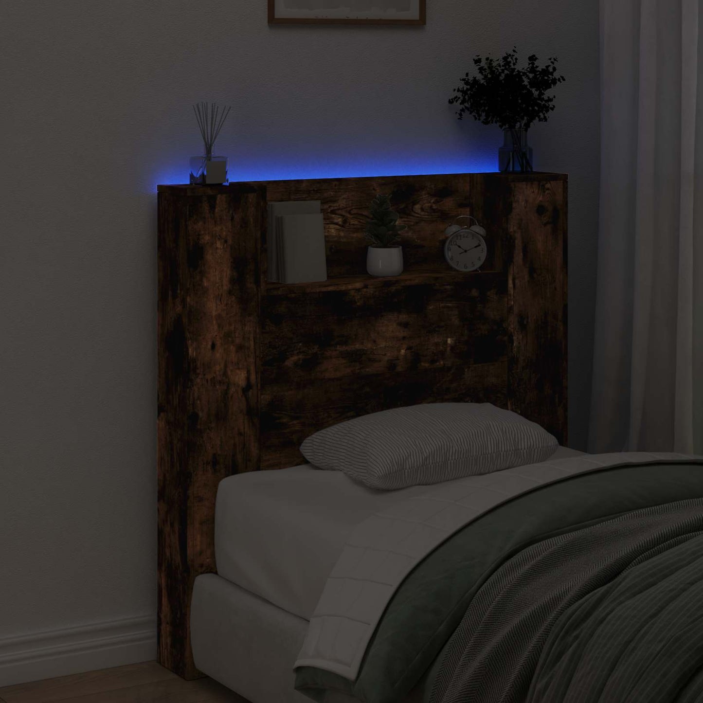 Headboard Smoked Oak Engineered Wood