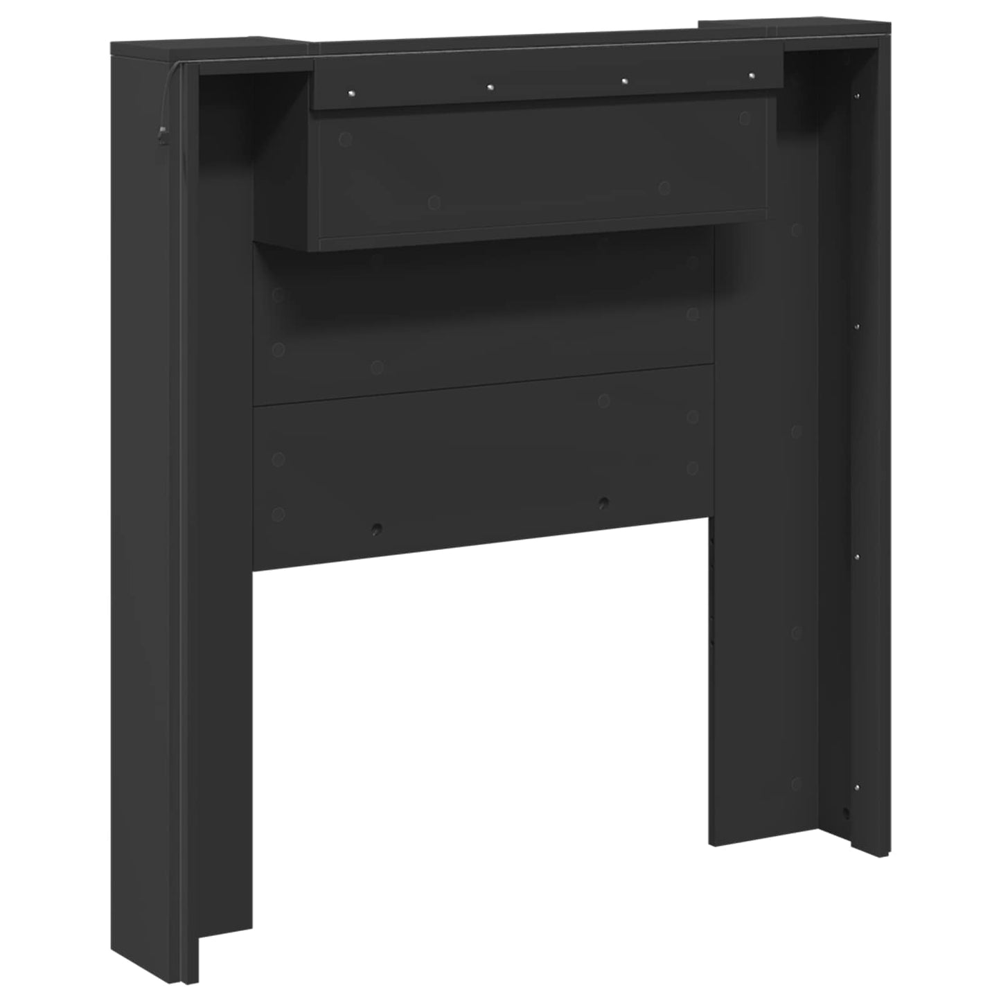 Headboard Black Engineered Wood