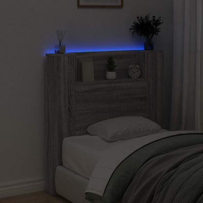 Headboard Grey Sonoma Engineered Wood