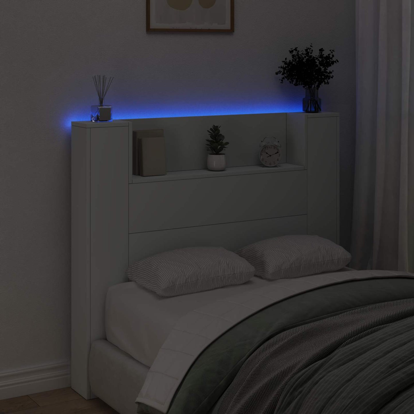 Headboard White Engineered Wood