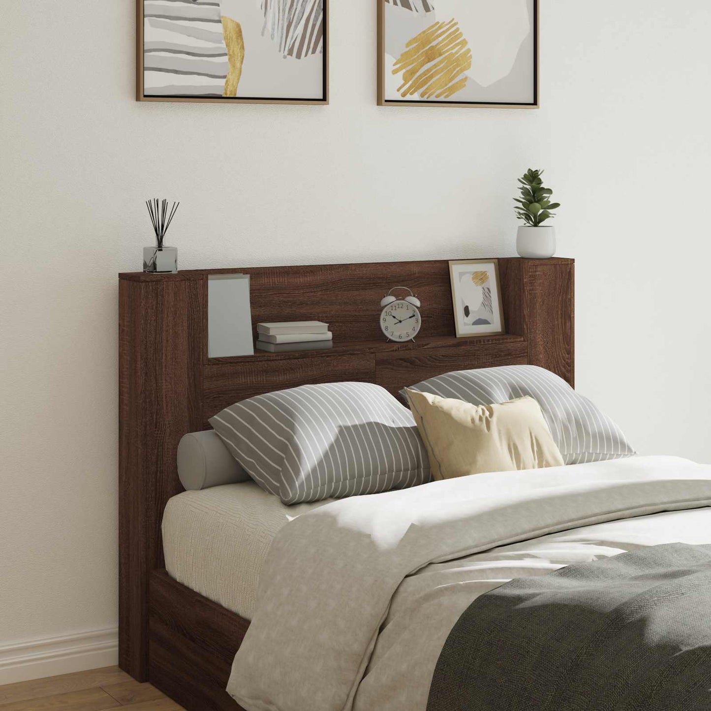 Headboard Brown Oak Engineered Wood