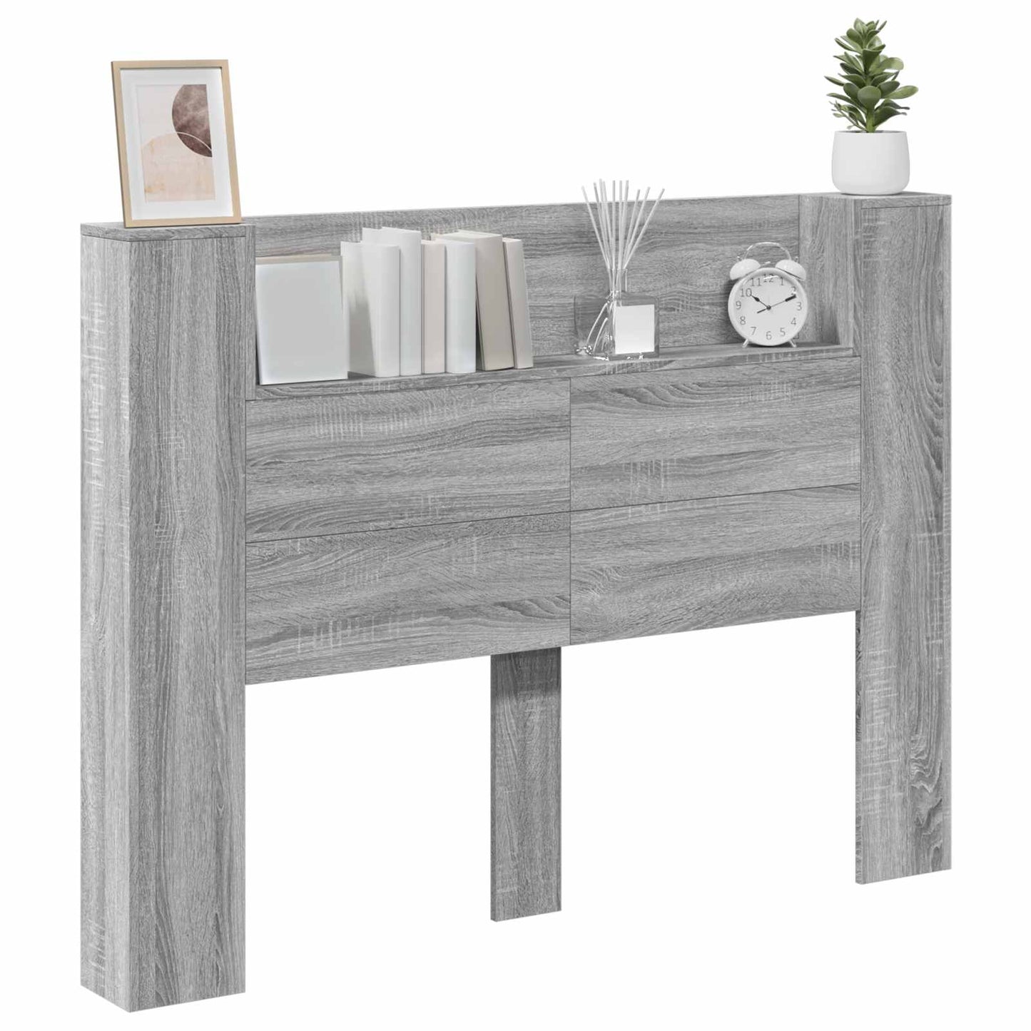 Headboard Grey Sonoma Engineered Wood
