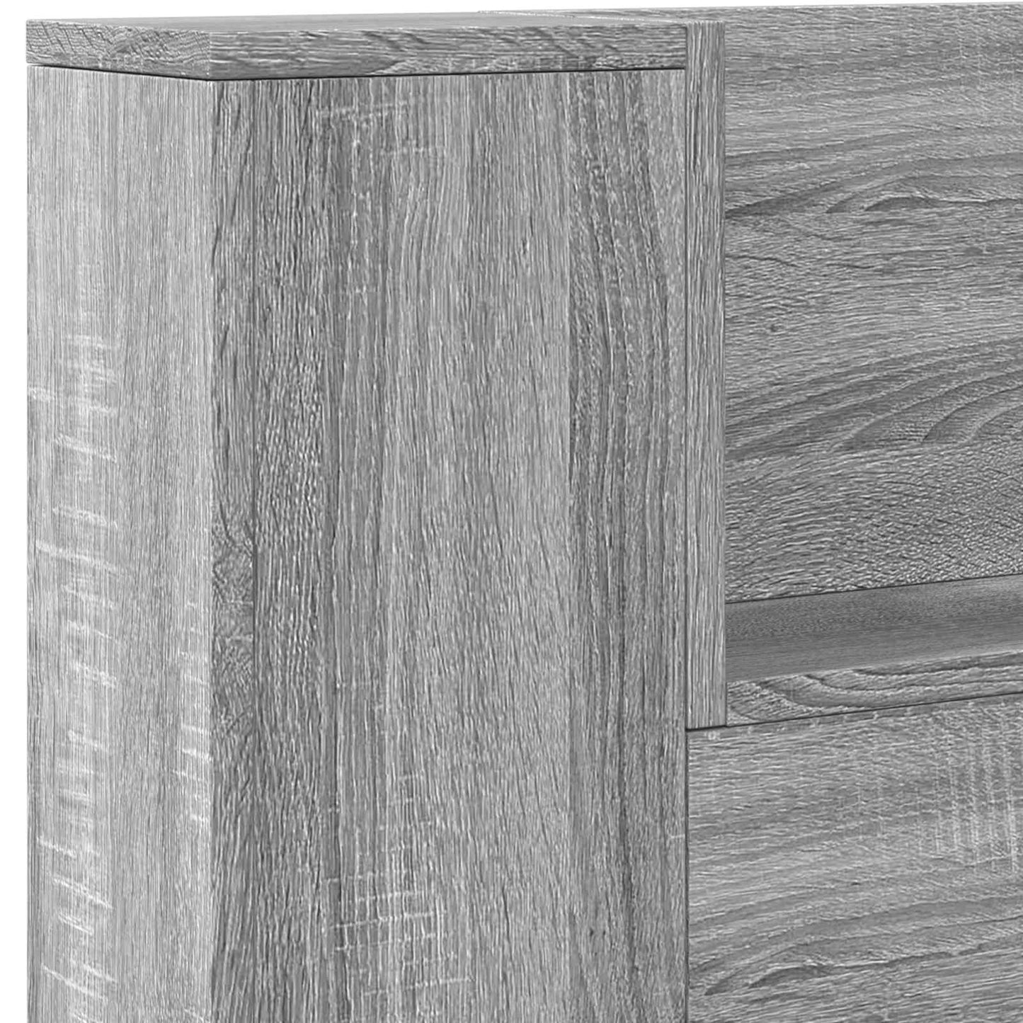 Headboard Grey Sonoma Engineered Wood