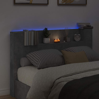 Headboard Concrete Grey Engineered Wood