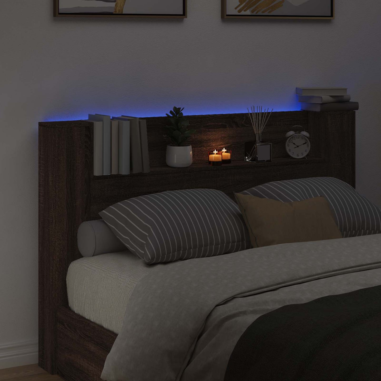 Headboard Brown Oak Engineered Wood