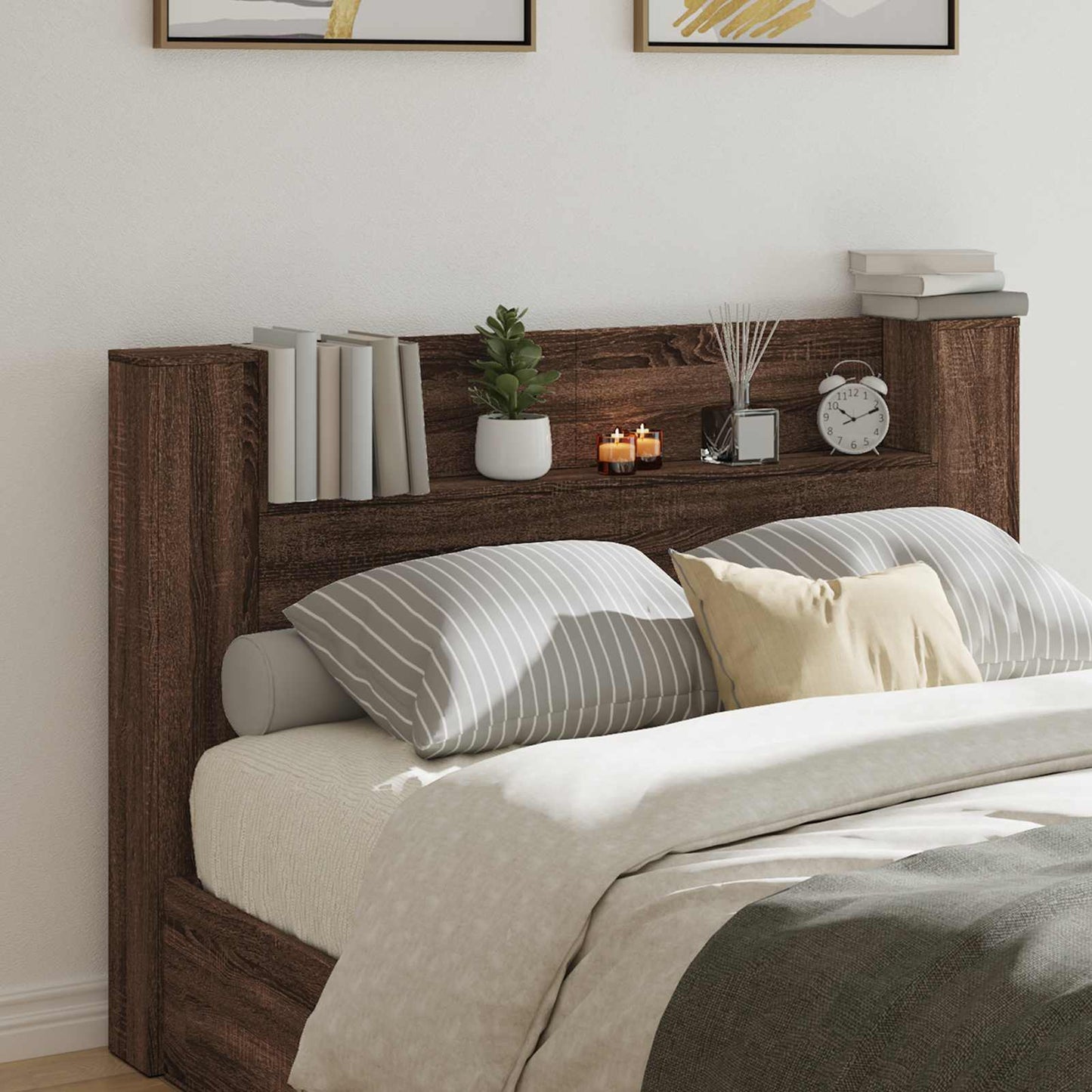 Headboard Brown Oak Engineered Wood