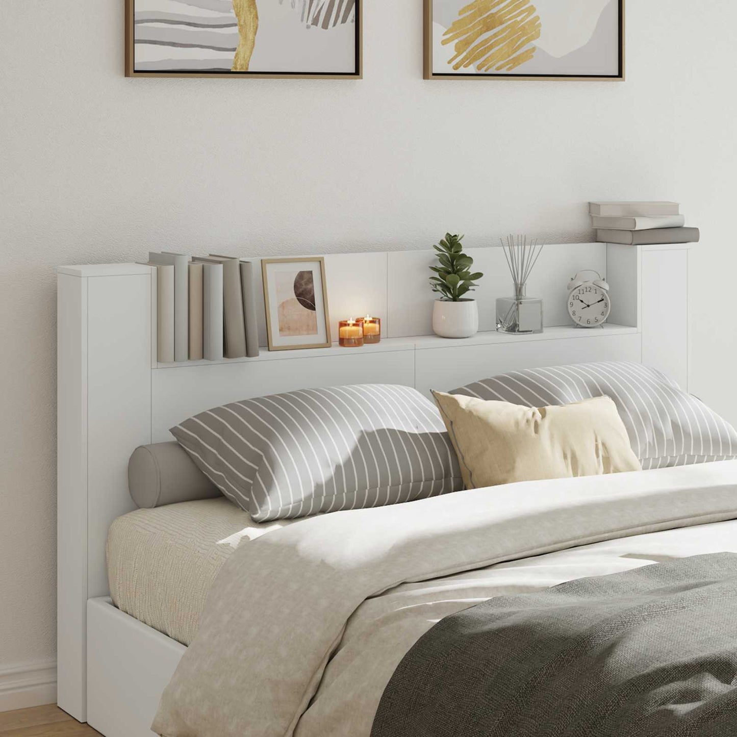 Headboard White Engineered Wood