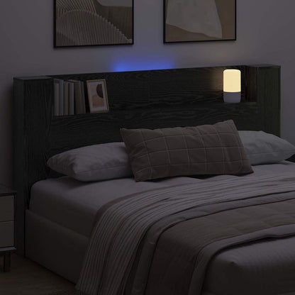Headboard Black Oak Engineered Wood