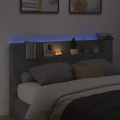 Headboard Concrete Grey Engineered Wood