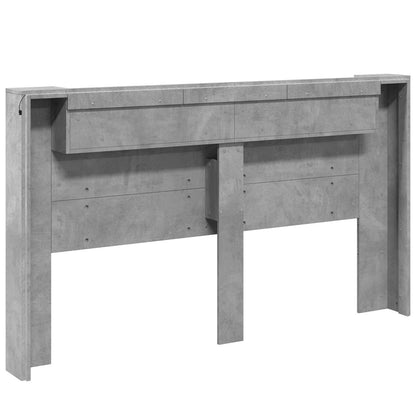 Headboard Concrete Grey Engineered Wood