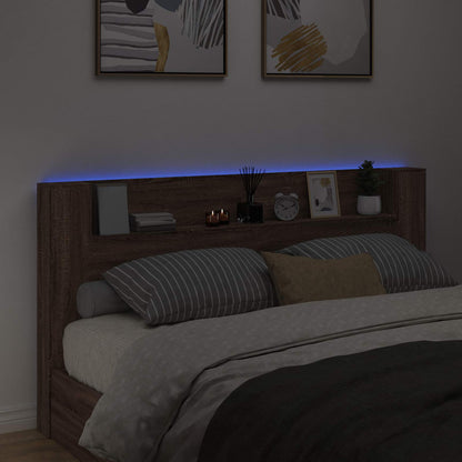 Headboard Brown Oak Engineered Wood