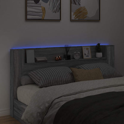 Headboard Grey Sonoma Engineered Wood