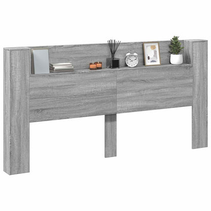 Headboard Grey Sonoma Engineered Wood