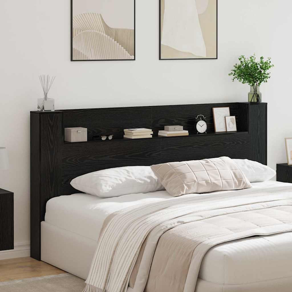 Headboard Black Oak Engineered Wood