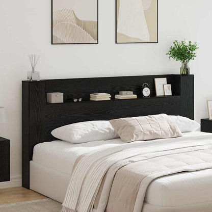 Headboard Black Oak Engineered Wood