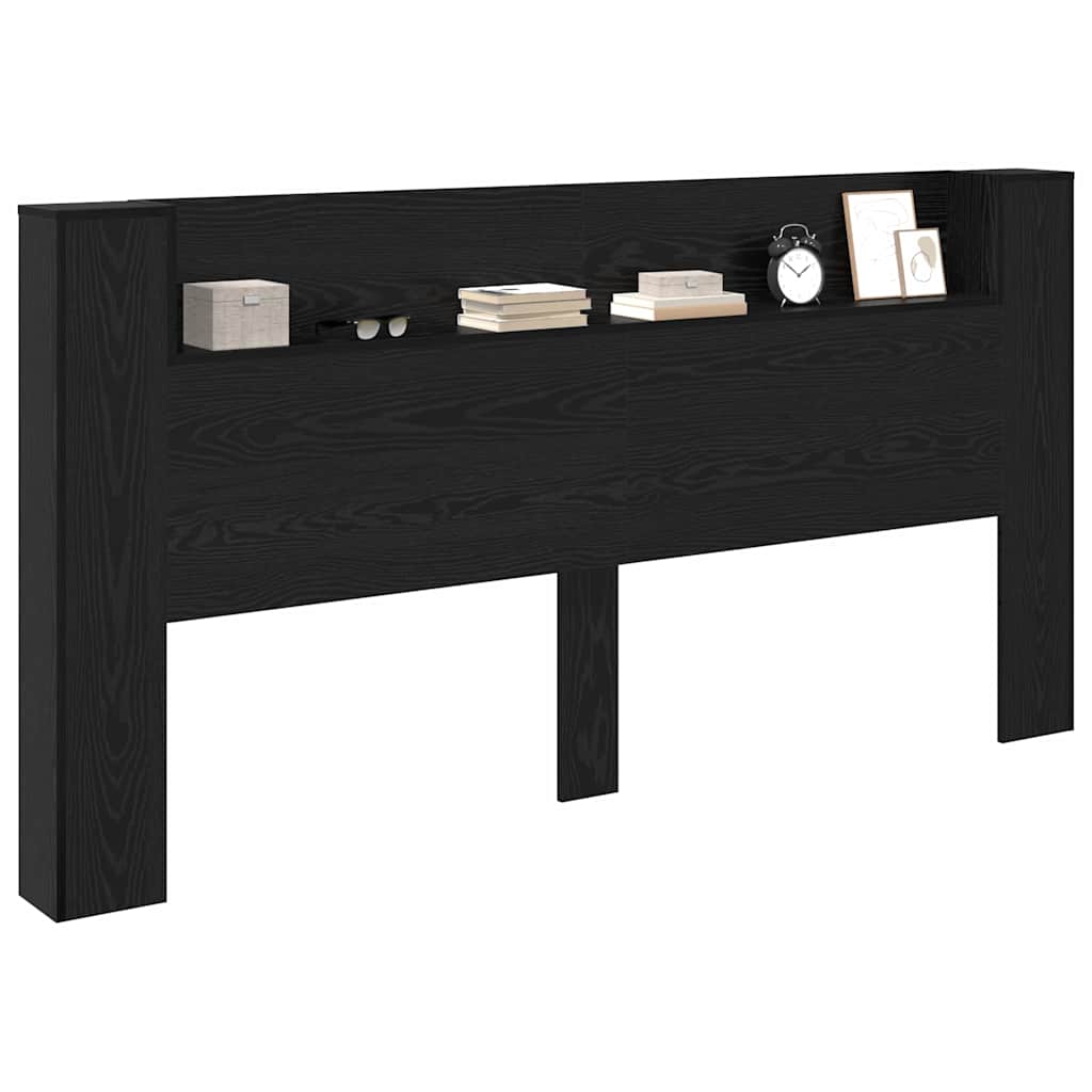 Headboard Black Oak Engineered Wood