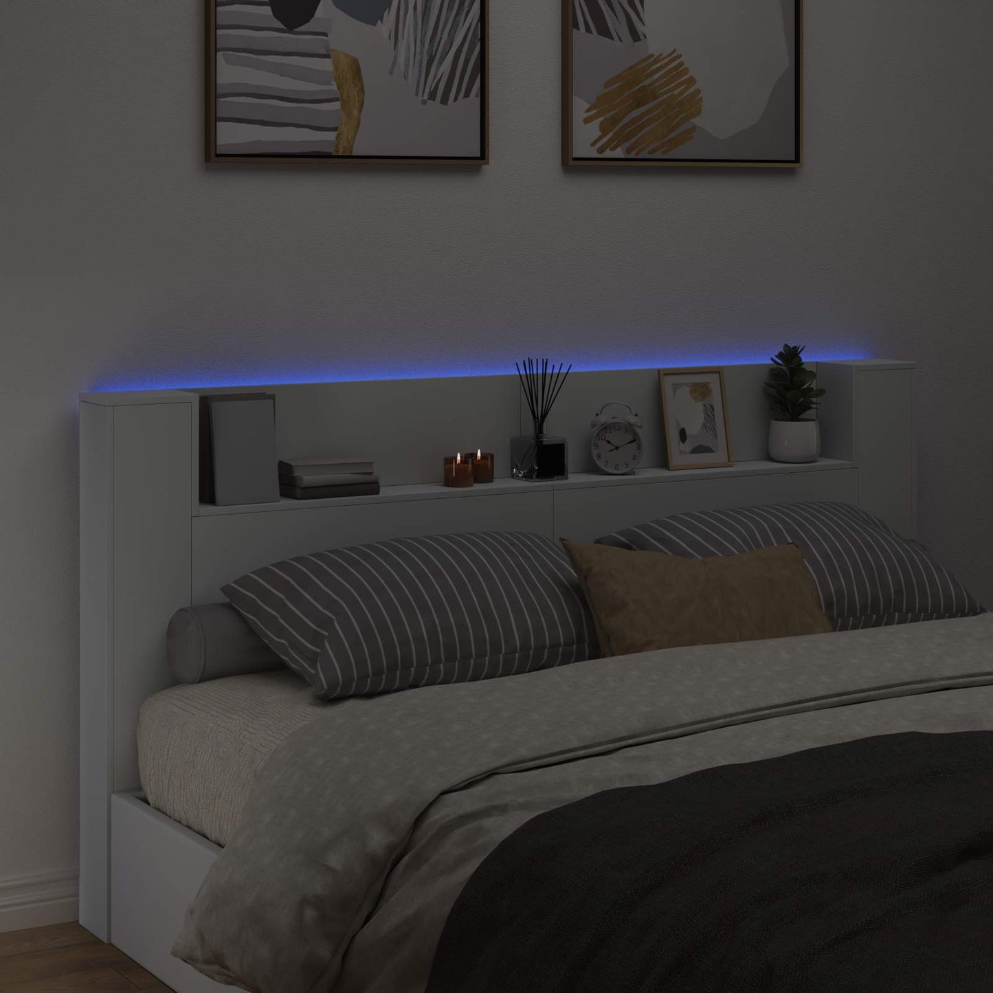 Headboard White Engineered Wood