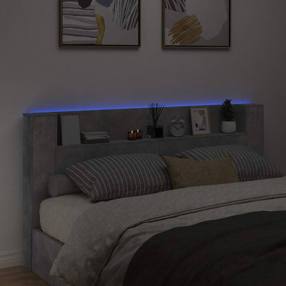 Headboard Concrete Grey Engineered Wood