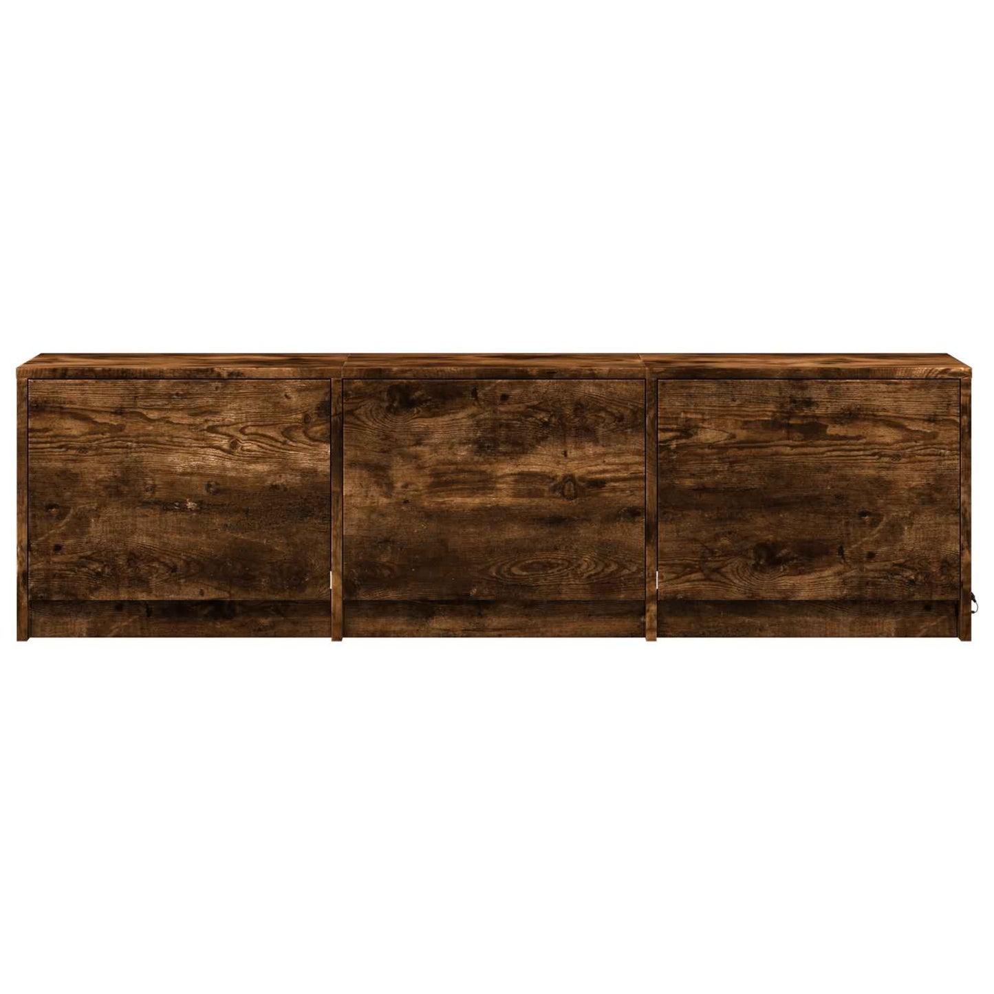 TV Cabinet with LED 140 x 34 x 40 cm Smoked Oak Engineered Wood