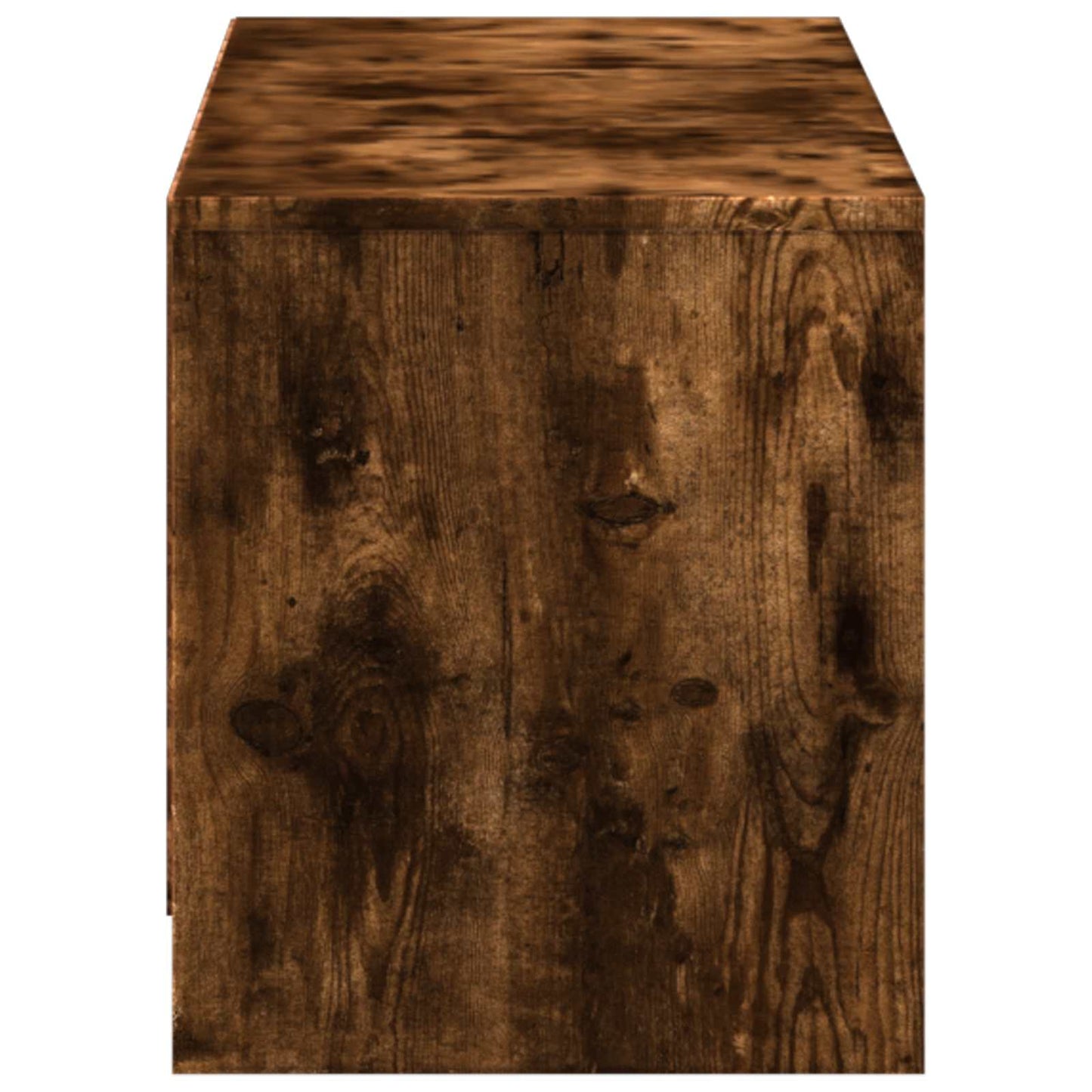 TV Cabinet with LED Smoked Oak 140 x 34 x 40 cm Engineered Wood