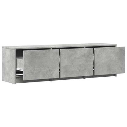TV Cabinet with LED with LED Concrete Grey 140 x 34 x 40 cm
