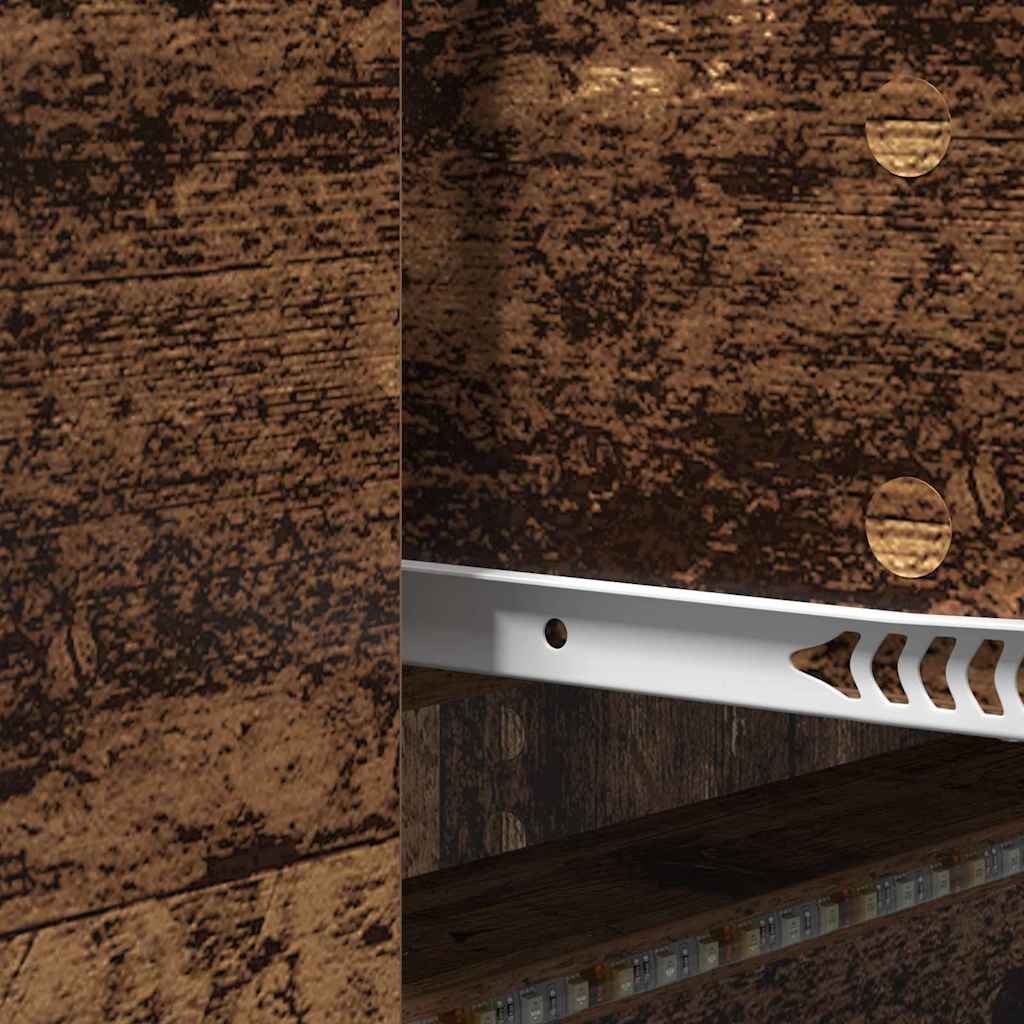 TV Cabinet with LED Old Wood 140 x 34 x 40 cm Engineered Wood