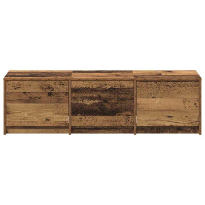 TV Cabinet with LED Old Wood 140 x 34 x 40 cm Engineered Wood