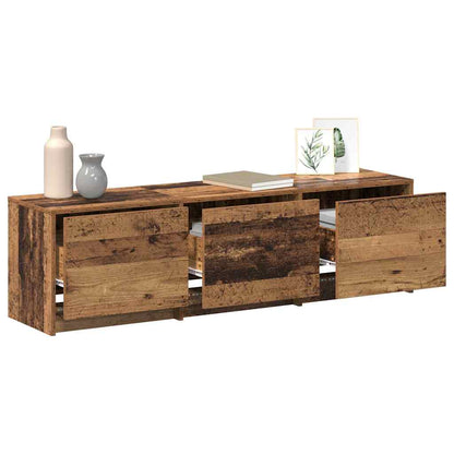 TV Cabinet with LED Old Wood 140 x 34 x 40 cm Engineered Wood