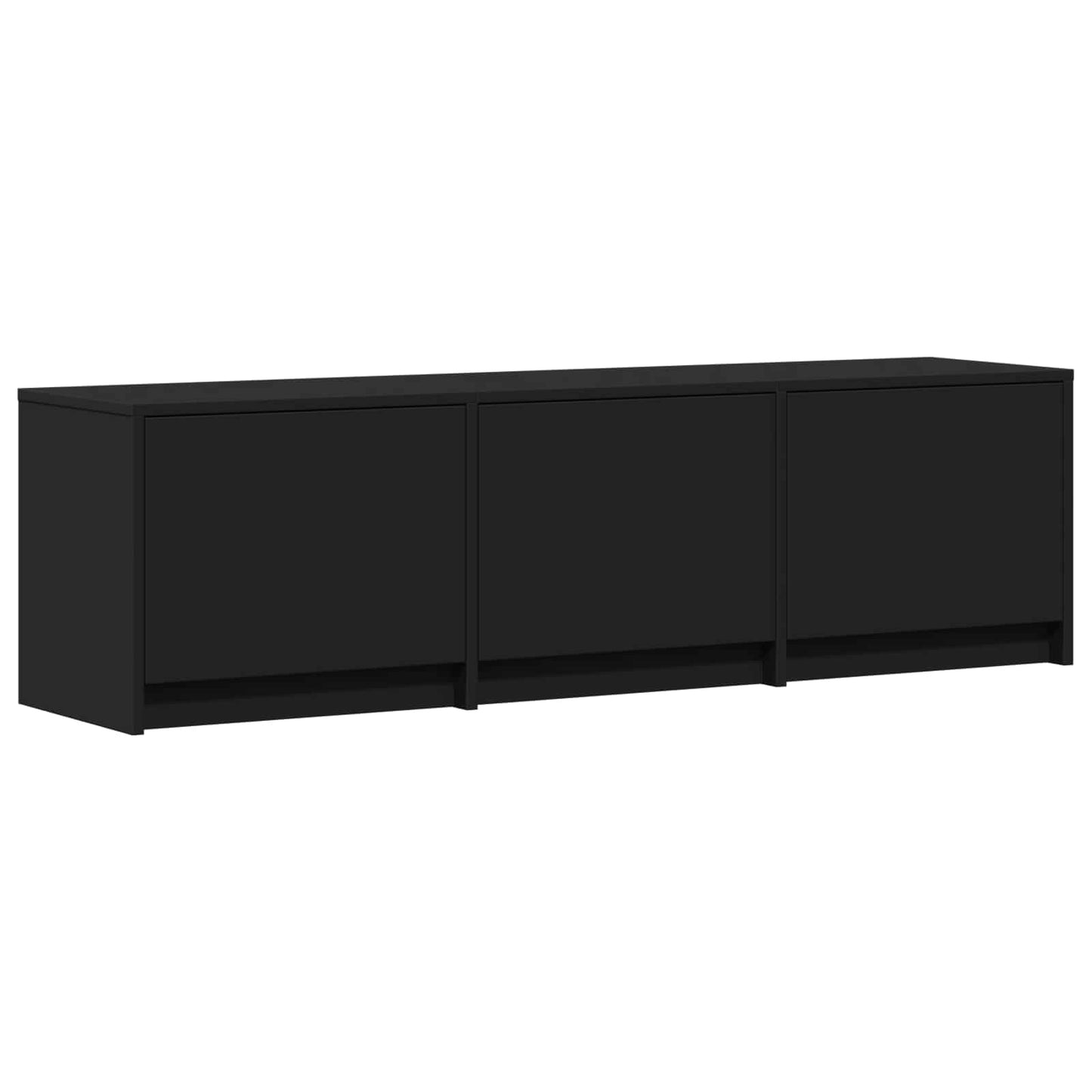 TV Cabinet with LED Black 140 x 34 x 40 cm Engineered Wood